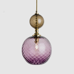 Glass ceiling lamps-Pop Light Standard-Bronze-Purple-Rothschild & Bickers