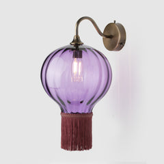 Option: Burgundy Fringe & Antique Brass Metalwork