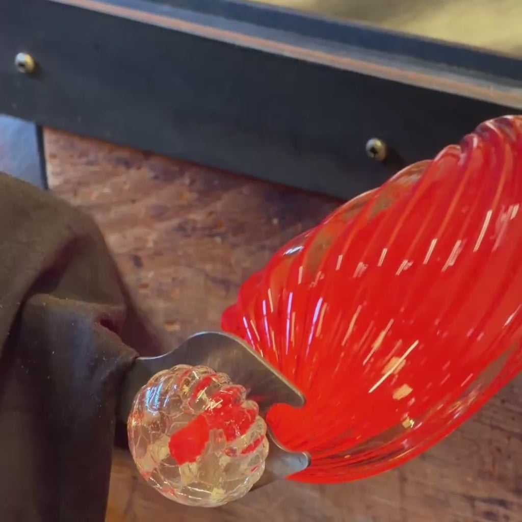 hand-blown twisted glass 