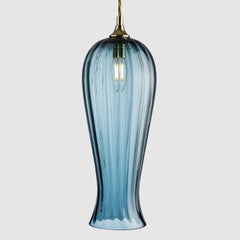 Tall glass pendant lighting-Lantern Light Standard - Optic-Denim-Rothschild & Bickers