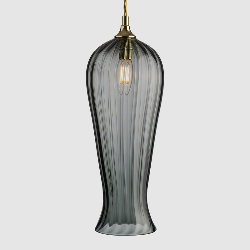 Tall glass pendant lighting-Lantern Light Standard - Optic-Grey-Rothschild & Bickers