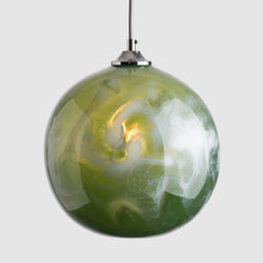 Decorative glass lights-Mineral Pendant Large-Malachite-Rothschild & Bickers