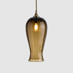 Tall glass pendant lighting-Lantern Light Petite - Optic-Sargasso-Rothschild & Bickers