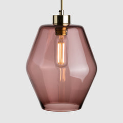 Colourful glass pendant lighting-Pick-n-Mix Flask Large - Plain-Tea-Rothschild & Bickers