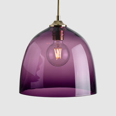 Colourful glass pendant lighting-Pick-n-Mix Bowl Large - Plain-Purple-Rothschild & Bickers