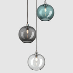 Ceiling lighting feature-Pick-n-Mix Ball Standard - Plain, Cool, 3 Drop Cluster-Rothschild & Bickers