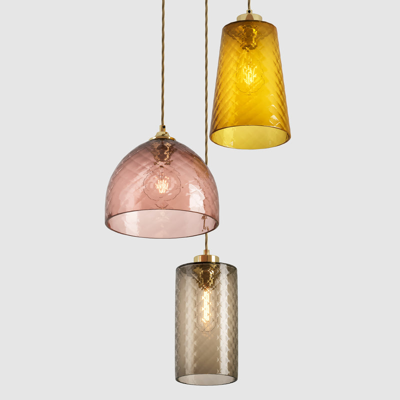 Ceiling lighting feature-Pick-n-Mix Combo Large - Diamond, Warm, 3 Drop Cluster-Rothschild & Bickers