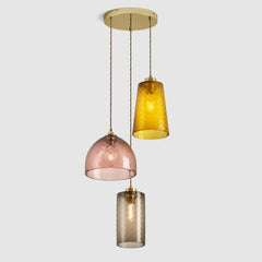 Ceiling lighting feature-Pick-n-Mix Combo Large - Diamond, Warm, 3 Drop Cluster-Polished Brass-Rothschild & Bickers