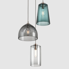 Ceiling lighting feature-Pick-n-Mix Combo Large - Plain, Cool, 3 Drop Cluster-Rothschild & Bickers