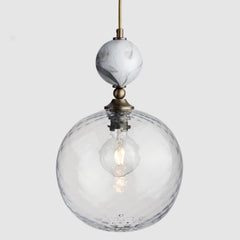 Glass ceiling lamps-Pop Light Large-Marble-Clear-Rothschild & Bickers