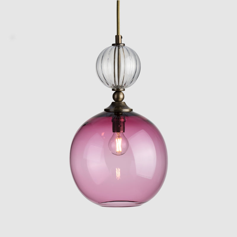 Glass ceiling lamps-Pop Light Standard-Clear-Ruby-Rothschild & Bickers