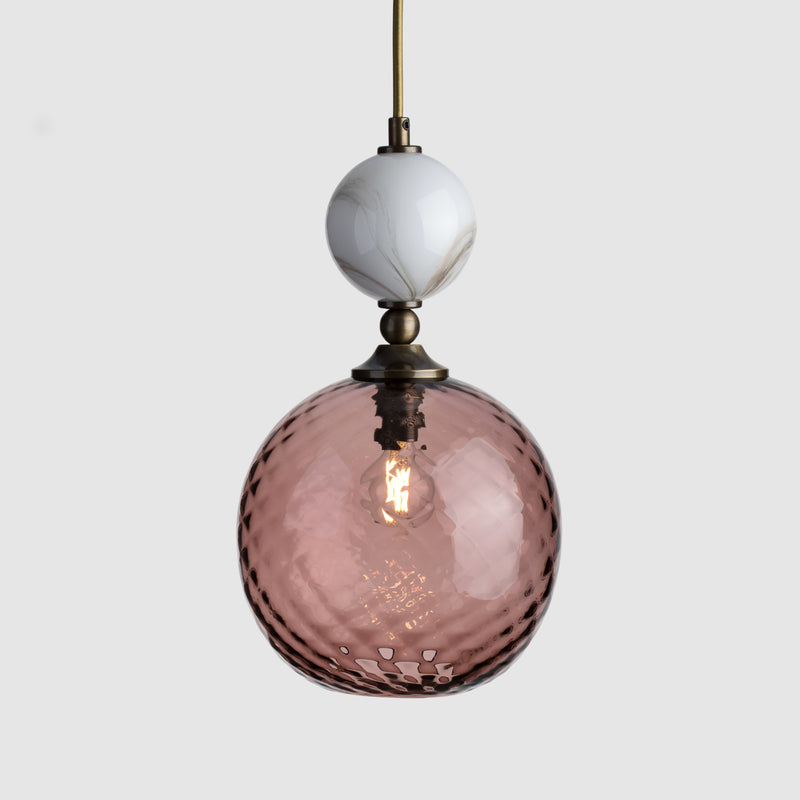 Glass ceiling lamps-Pop Light Standard-Marble-Tea-Rothschild & Bickers