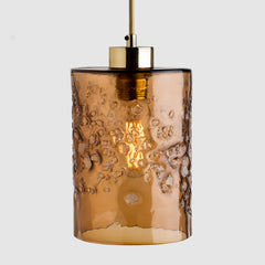 Quartz Light Standard Ochre glass pendant light lamp shade